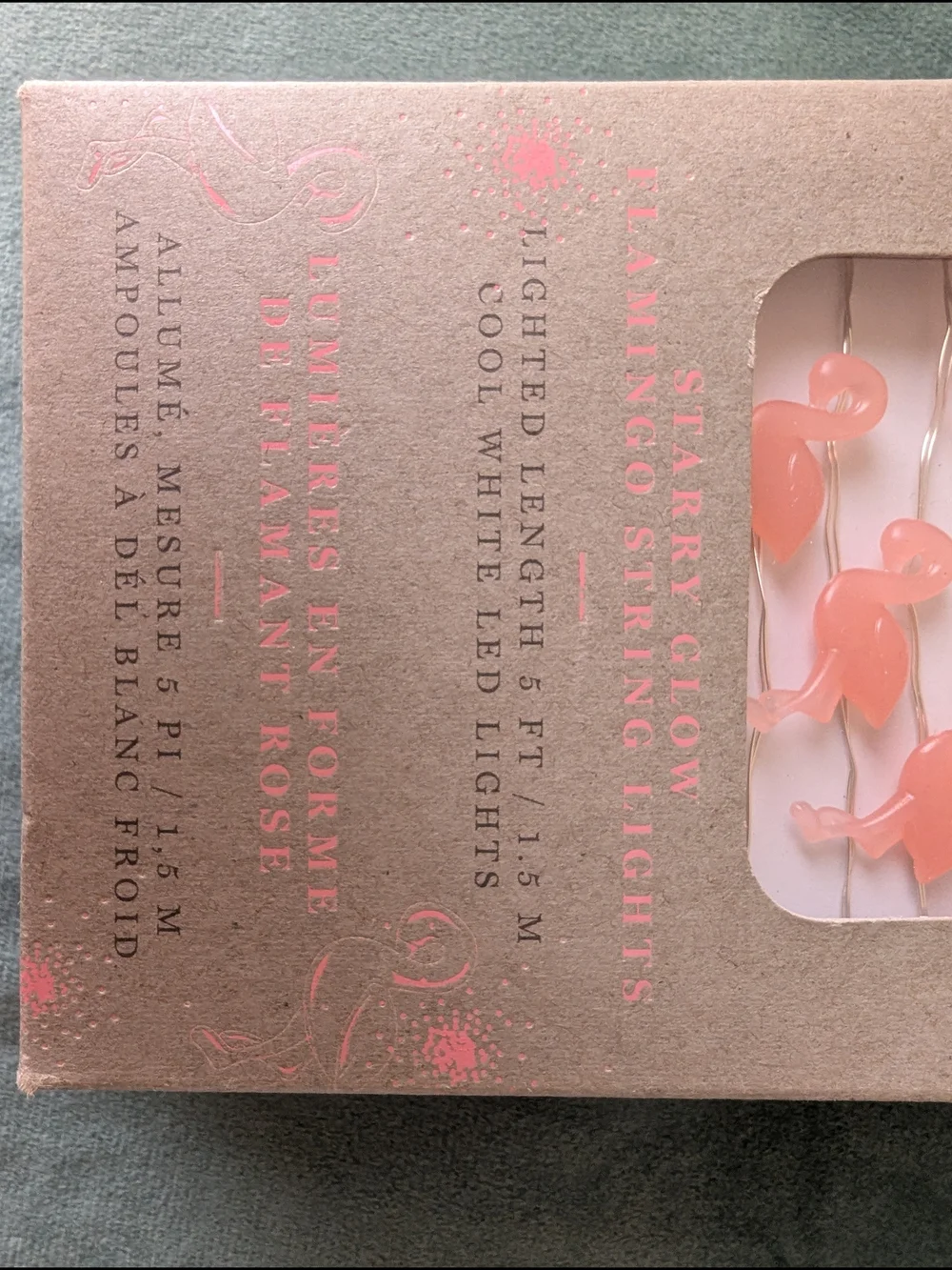Indigo Pink Flamingo Starry Glow Led String Lights - Pink